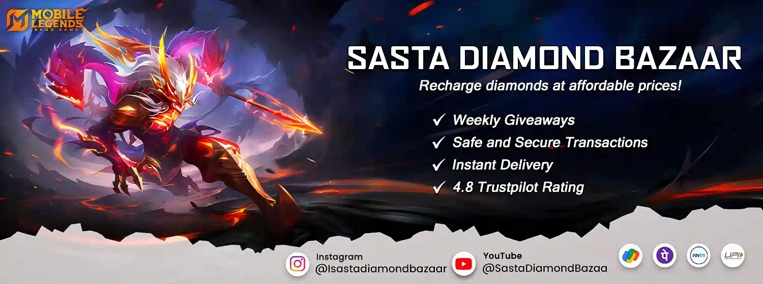 Sasta diamond bazaar gaming recharge india main post banner