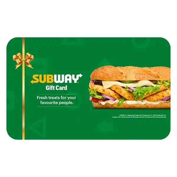 Subway gift card